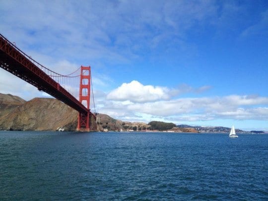 A large bridge over a body of water