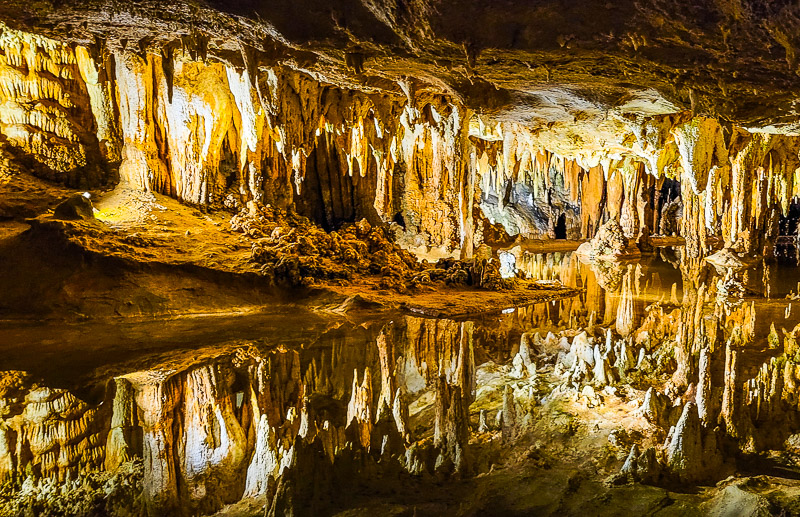 inside a cave