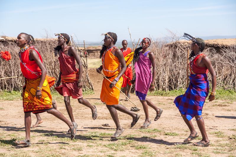 people running in the desert