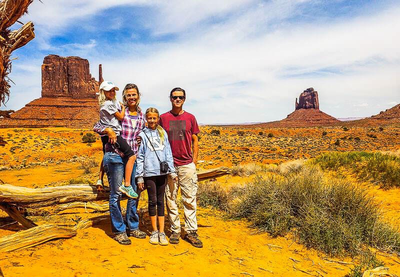 people standing in a rocky valley