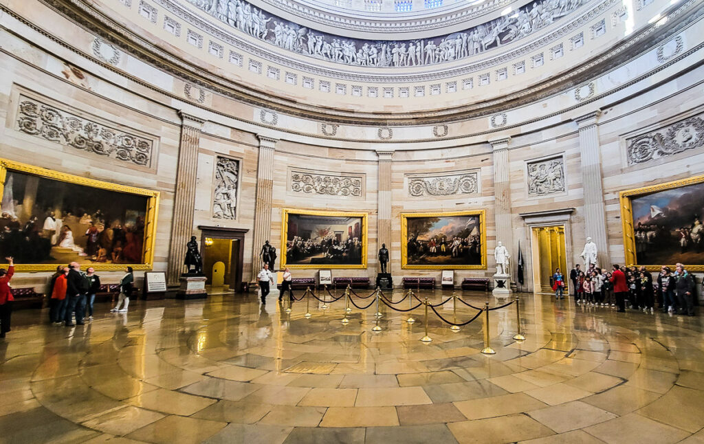 Round room inside the US Capitol Builing in Washington DC